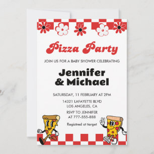 Pizza Babyfirande Inbjudningar Pizzafest Tuggummi