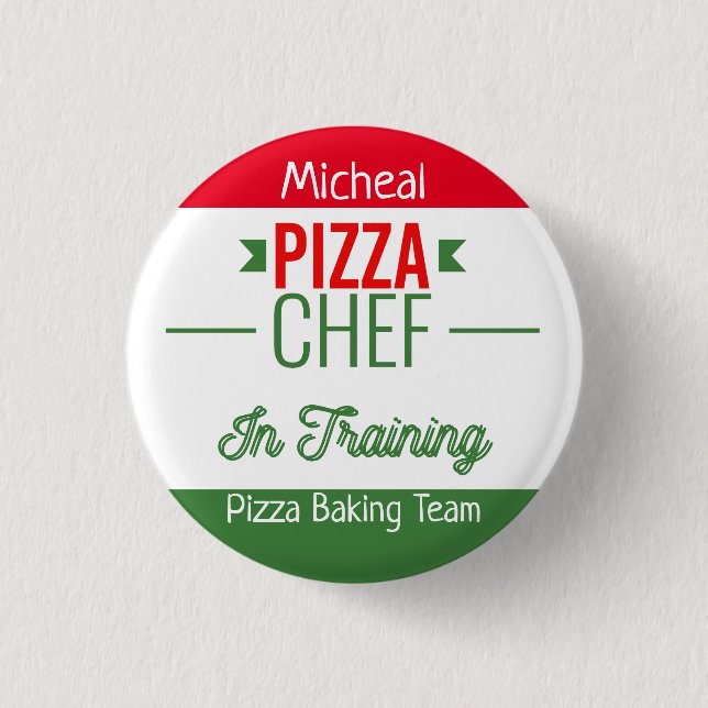 Pizza-bagaget - personlig knapp (Framsida)