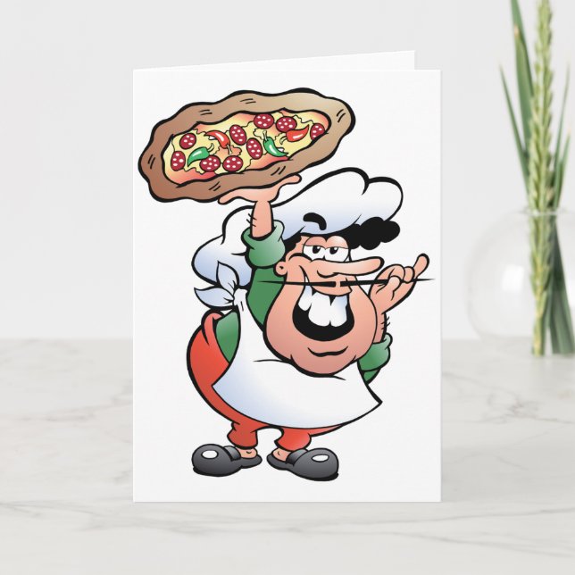 Pizza Bagare Vykort (Framsida)