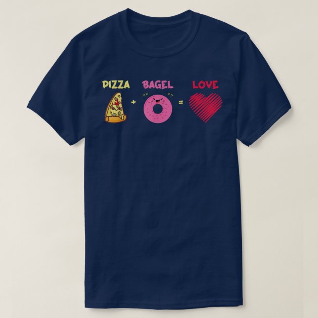 Pizza Bagel Älskare Funny Cute 14332977 T Shirt (Design framsida)