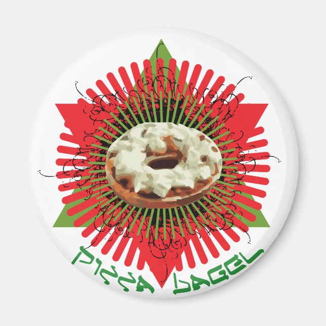 Pizza Bagel : Judiska italienska Magnet (Framsidan)