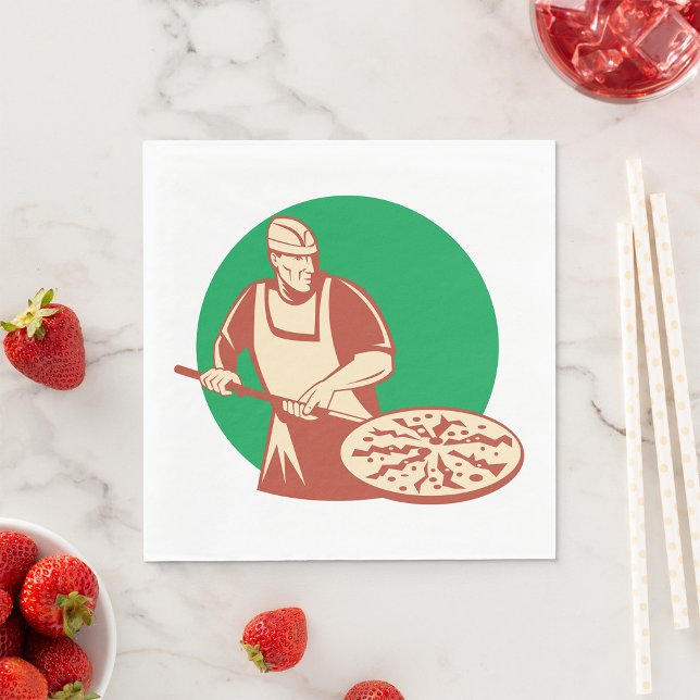 Pizza Baker Napkins Pappersservett (Skapare uppladdad)