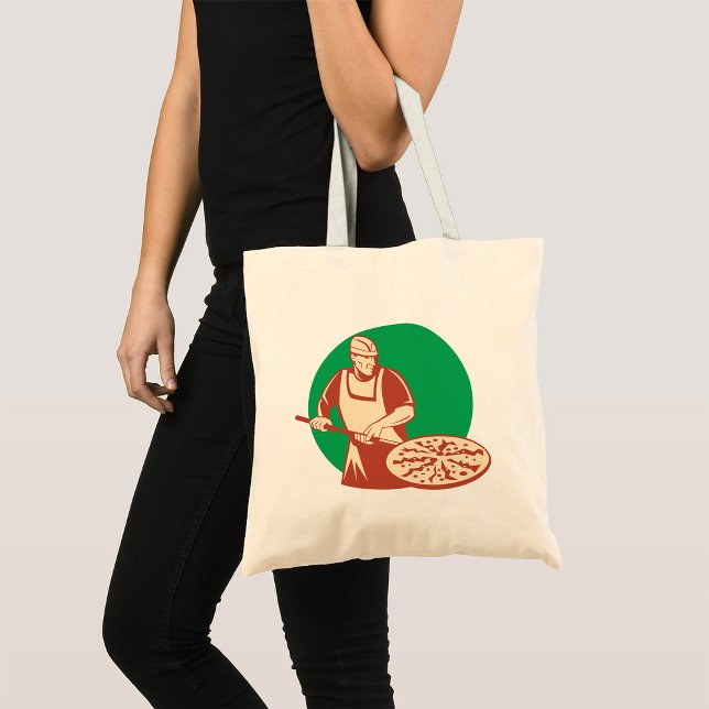Pizza Baker Tote Bag Tygkasse (Skapare uppladdad)