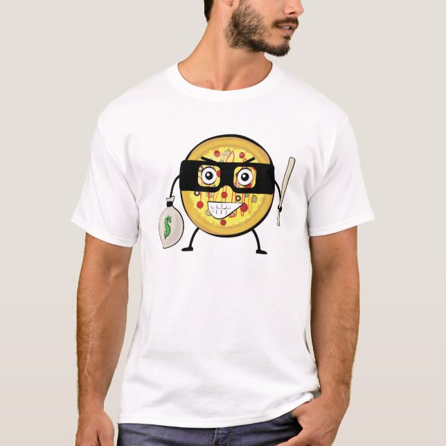 Pizza Bandit - Rollig karaktärillustration  T Shirt (Framsida)
