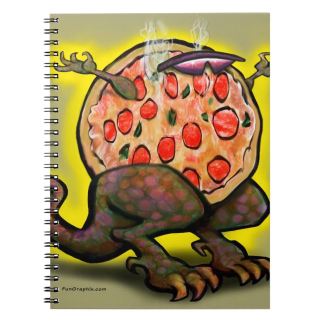 Pizza Beast Anteckningsbok Med Spiral (Framsidan)