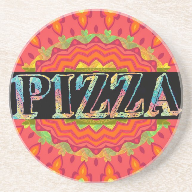 Pizza Beverage Coaster Underlägg (Framsidan)