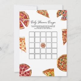 Pizza Bingo Baby Shower-spelkort Inbjudningar