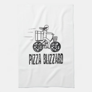 Pizza Blizzard Cykelbud Kökshandduk
