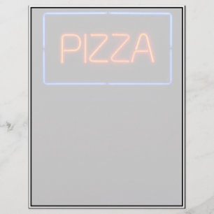PIZZA Blue & Red Neon-tecken