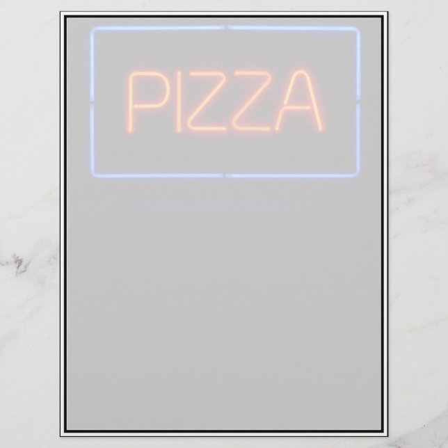 PIZZA Blue & Red Neon-tecken (Framsida)