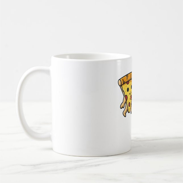 Pizza Bo Skateboard Pizza Skating Kawaii Skater Fu Kaffemugg (Vänster)