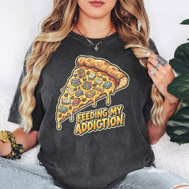 Pizza Bokälskare Föda Mitt Beroende Roligt Citat T Shirt