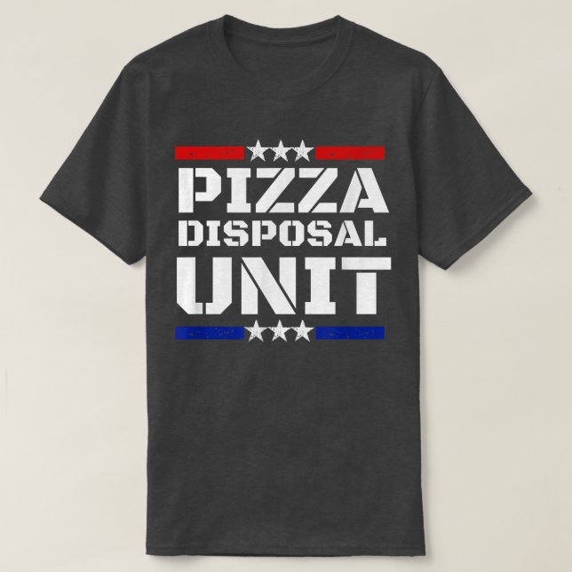 Pizza-bortskaffningsenhet Funny Pizza Eating Pizza T Shirt (Design framsida)