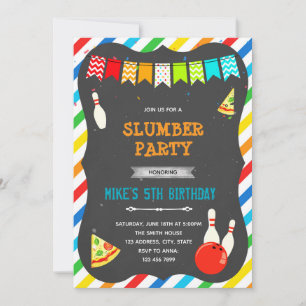 Pizza bowling-inbjudan inbjudningar