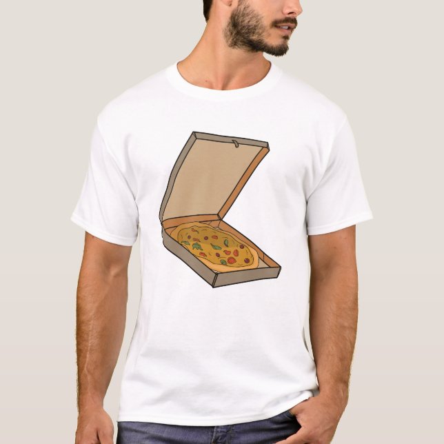 Pizza Box Pop Art Skiva T Shirt (Framsida)