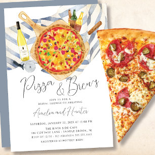 Pizza & Brew Par Inbjudningskort för möhippan