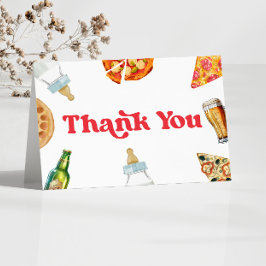 Pizza Brews and Diables to Pizza Beer Baby Shower Tack Kort