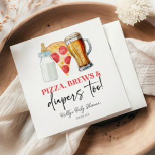 Pizza Brews och Dengor också! Baby Shower Pappersservett