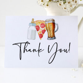 Pizza Brews och Dengor också! Baby Shower Tack Kort