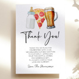 Pizza Brews och Dengor också! Baby Shower Tack Kort