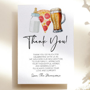Pizza Brews och Dengor också! Baby Shower Tack Kort