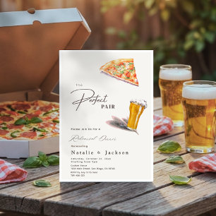 Pizza & Brews Perfekt Pair Rehearsal Middag Inbjudningar