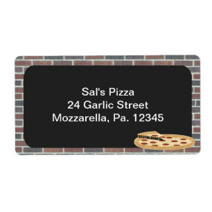 Pizza Business Label Fraktsedel