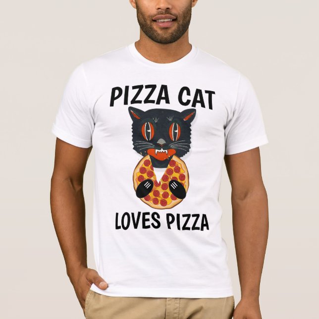 PIZZA CAT Funny T-shirts (Framsida)