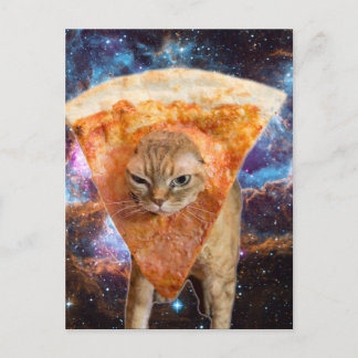 Pizza Cat i Space med Pizza-segment Vykort