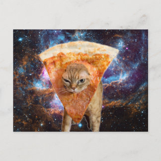 Pizza Cat i Space med Pizza-segment Vykort