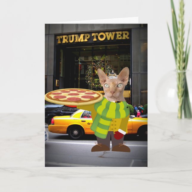 PIZZA CAT - PIZZA NYC DELIVERY BIRTHDAY CARD KORT (Framsida)