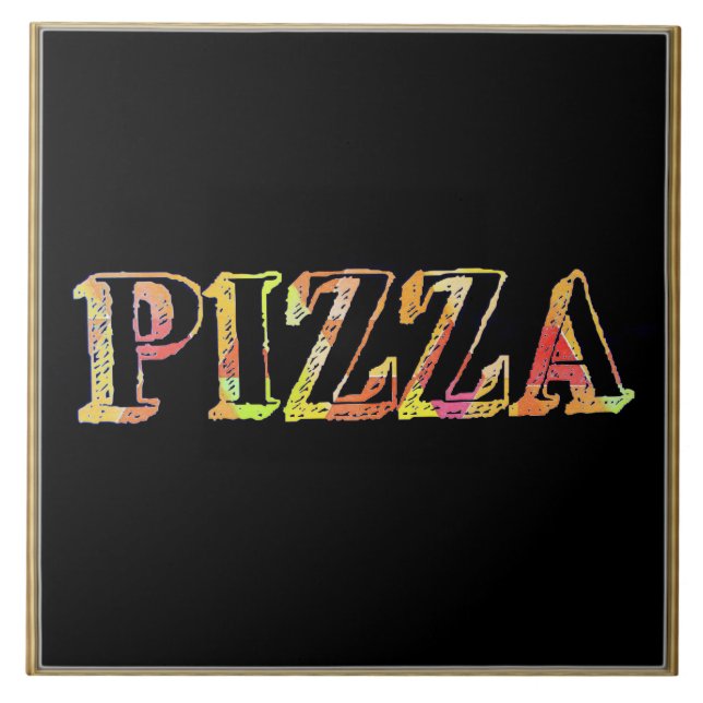 Pizza Ceramic Tile Kakelplatta (Framsidan)