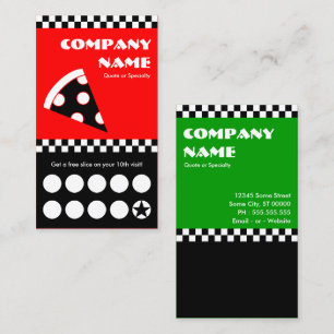 pizza checkerss punchcard lojalitetskort