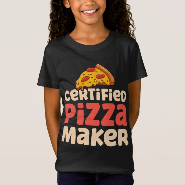Pizza Chef Baker Auktoriserad Pizza Maker T Shirt (Framsida)