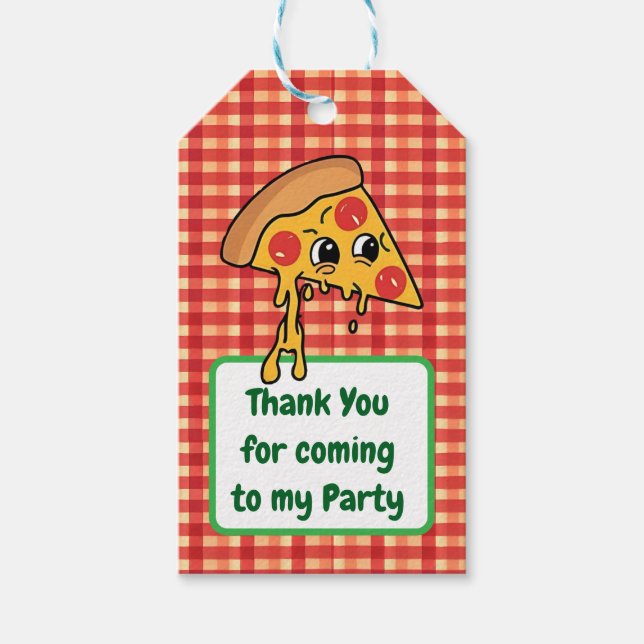 Pizza Chef Barns födelsedag Party Presentetikett (Framsidan)