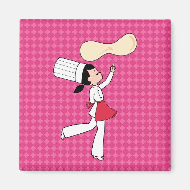 Pizza Chef Fridge Magnet (Framsidan)