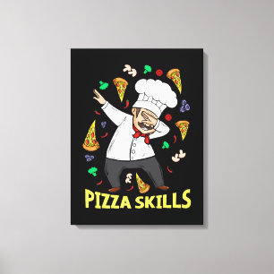 Pizza Chef Gift Italia Pizza Älskare Manar Pizza Canvastryck