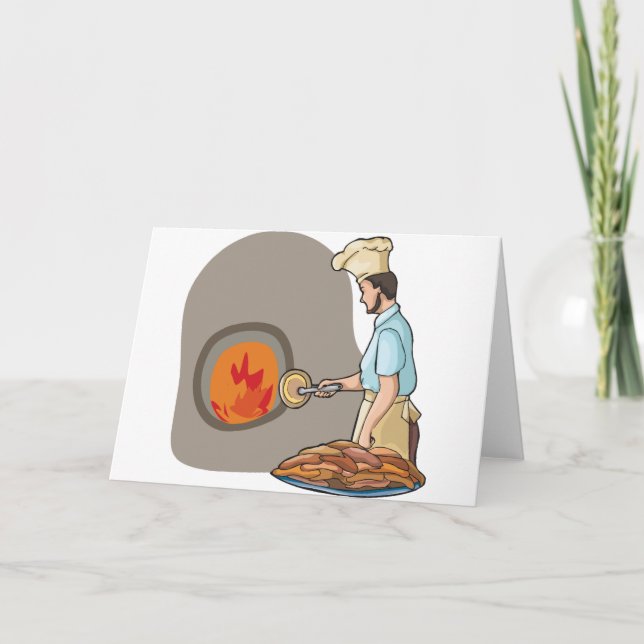 Pizza Chef Julkort Kort (Framsida)
