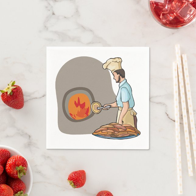Pizza Chef Papper Napkins Pappersservett (Skapare uppladdad)