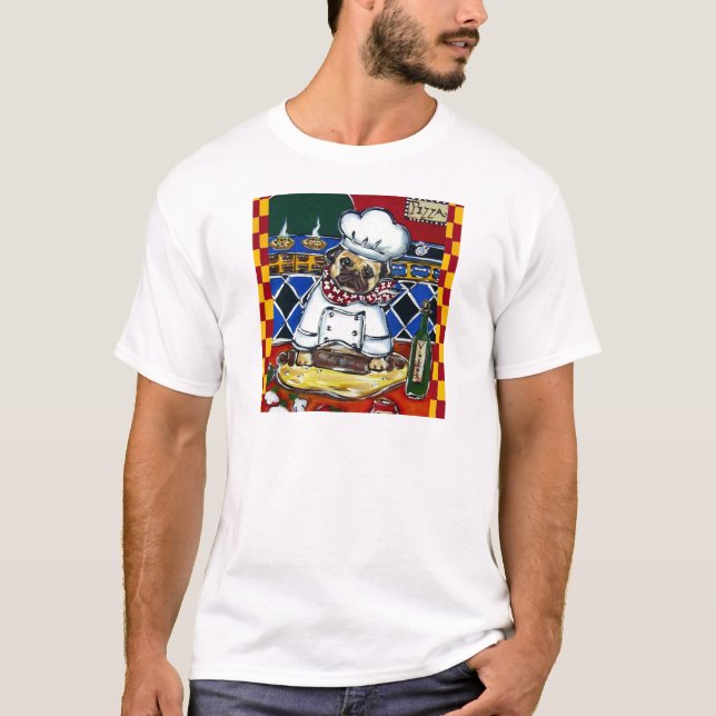 Pizza Chef Pug Tee (Framsida)