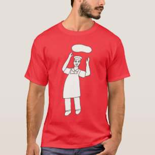Pizza Chef Tossing Dough i Luft Shirts T Shirt