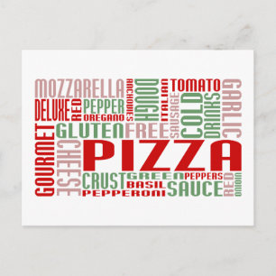 pizza chitChat Vykort