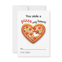 Pizza Classroom Valentine-kort