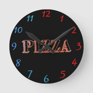 Pizza Clock Rund Klocka