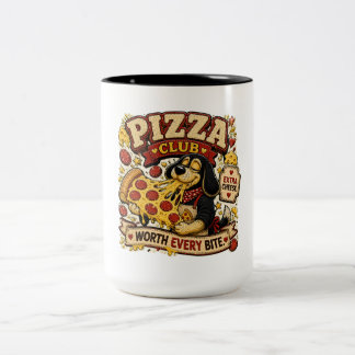Pizza Club Personlig Rolig Pizza Älskare Två-Tonad Mugg