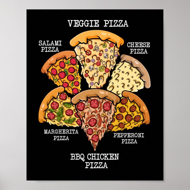 Pizza Connoisseur Italia Pizza American Pizza Poster (Framsidan)