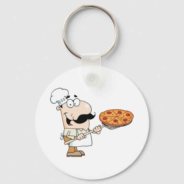 Pizza Cook Nyckelring (Framsida)