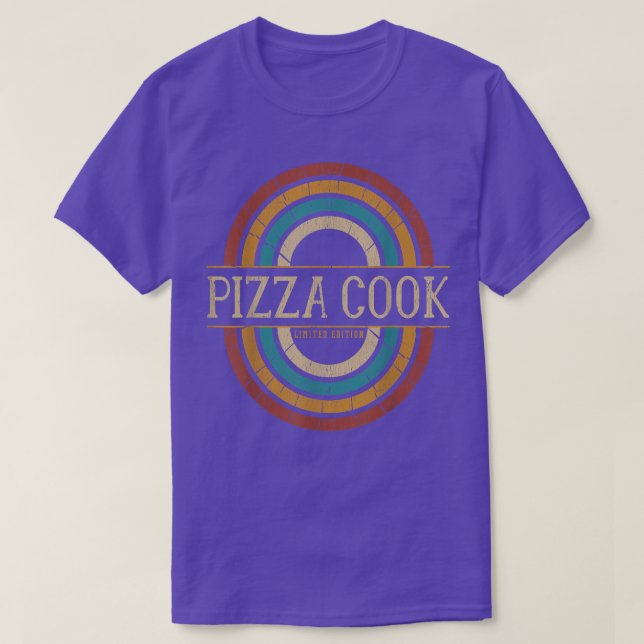 Pizza Cook Vitnage Retro  T Shirt (Design framsida)