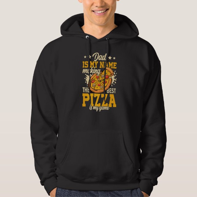 Pizza costume vuxen pizza maker pappa hoodie (Framsida)