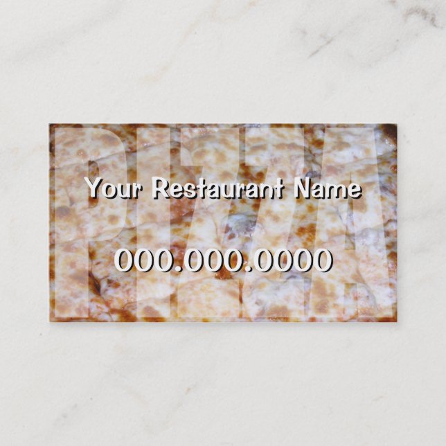 Pizza Coupon och Affärskort Rabattkort (Framsida)